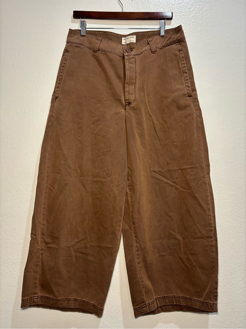 free people we the free lay down chino trousers size 12 NWT